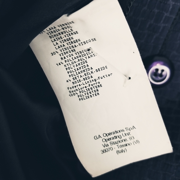 ARMANI COLLEZIONI Womens Purple Blazer Evening Jacket Size 10 Collarless Button - Picture 2 of 13